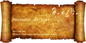 Hernesz Áron névjegykártya
